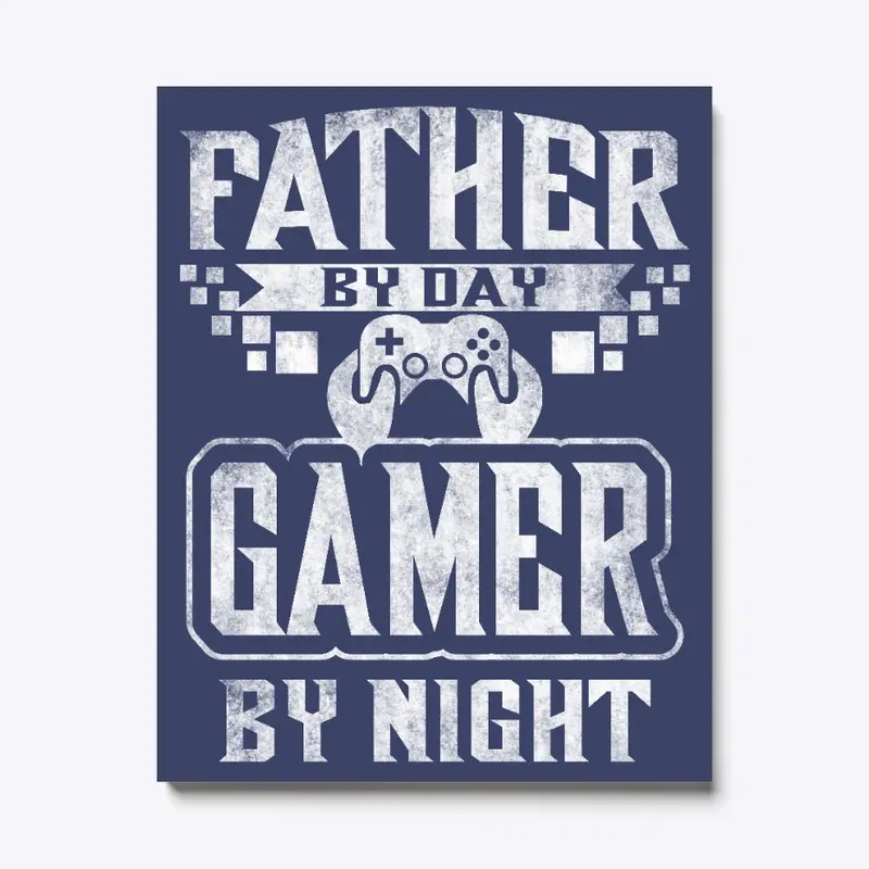 Gamer dad canvas gift for father